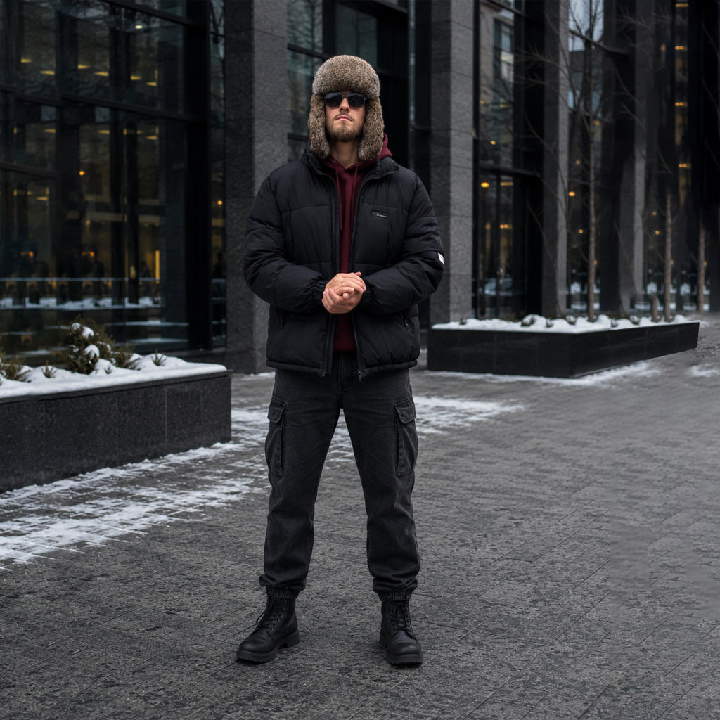 Rabbit Fur Ushanka Hat — Burgundy