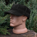 Cadet Cap in Genuine Suede, Black
