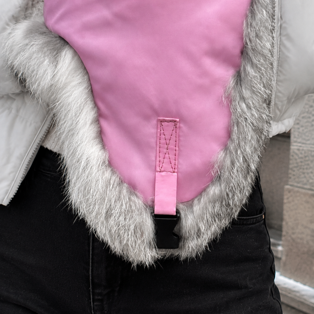Rabbit Fur Ushanka Hat — Pink