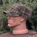 Cadet Cap in Tweed, Brown Plaid